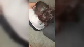 Stepsister's Friend Strips After Surprise Chest Cumshot
