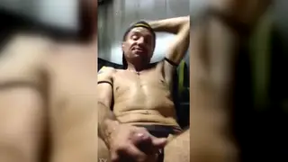 Young Amateur Strokes Himself on a Mobile Phone Clip