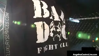 Voluptuous Latina BBW Takes a Massive BBC Inside a Fight Cage
