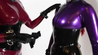 European Rubber Fetishists Stroke Each Other in Latex