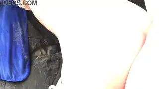 Busty MILF Takes Anal Outdoors With Partner Watching
