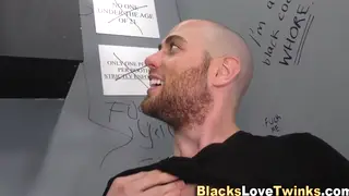 Muscular Guy Takes a BBC Load at a Gloryhole