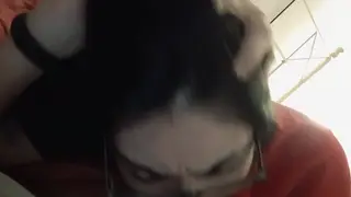 Latina Brunette Gives Her Boyfriend a Deep Blowjob