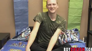 European Twink Jerks Off After Casting Interview
