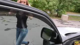 Redhead Wife Services a Stranger Outdoors for Cash