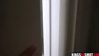 Blonde Stepmom Delivers POV Blowjob in Shower