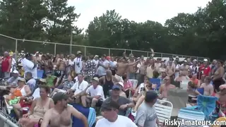 College Teens Flash Bodies at Wild Outdoor Orgy