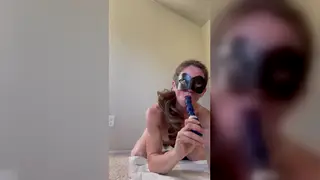 Brunette MILF Rides Toy Deep Until She Squirts