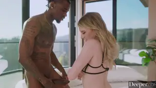 Petite Blonde Takes an Intense Interracial Night Stand