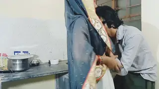 Indian Couple Gets Interracial in the Kitchen