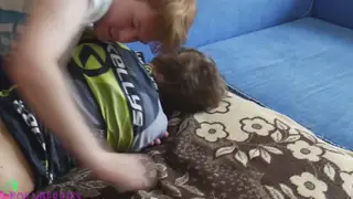 Curvy Bear And Muscular Boyfriend Swap Blowjobs And Cumshots