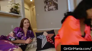 Asian Lesbians Share Toys and Tongues in Lingerie
