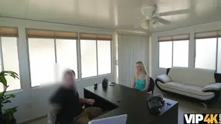 Blonde Stripper Negotiates Sex for Cash in Private Room