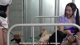 Japanese Femdom Pegs Sub in Hospital Setting