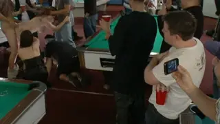 Amateur Woman Surrounded by Strangers in Relentless Orgy