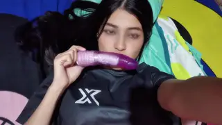 Colombian Wife Teases Her Pussy With a Toy