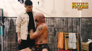 Mature Daddy and Twink Share Raw Threesome