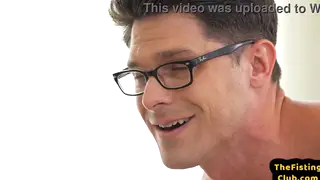 Muscular Teacher Endures Fisting Lesson from Student