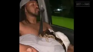 Ebony Stud Gets Serviced in a Parked Car