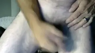 Hairy Bear Strokes to Climax on Live Cam