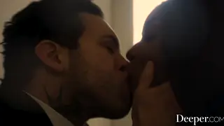 Ebony Brunette Endures Bondage Rough Sex in Multiple Positions