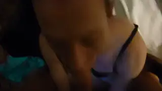 Muscular Bear Takes Young Cross-Dresser's Mouth in Lingerie