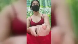 Asian Teen Performs Cosplay Masturbation with Feet Play