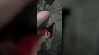 Muscular Ebony Man Strokes Uncut Cock onto Lingerie