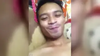 Asian Guy Strokes Himself Slowly in Solo Session