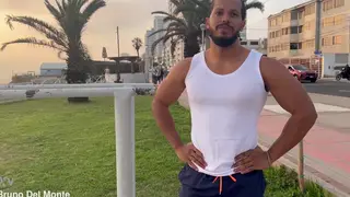Latino Teen Takes BBC Blowjob on Beach