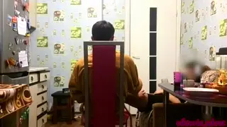 European Wife Rides Her Lover While Husband Watches Nearby