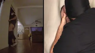 Latino Hunk Serviced Through Glory Hole
