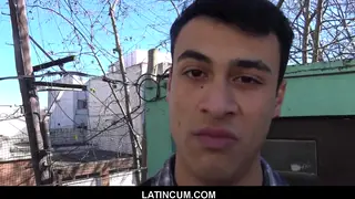 Latina Twink Takes Cash to Ride His Straight Friend Bareback