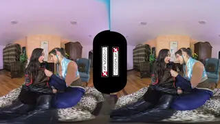 Busty Lesbians Share Strapon Play in VR Cosplay
