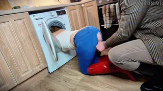 Redhead Takes Anal Creampie in Kitchen Chaos