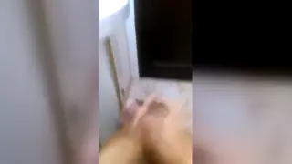Solo Guy Strokes Hard on a Leather Chair