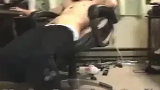 Latino Stud Services a Massive Black Cock in a Group Massage