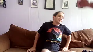 Curvy Brunette Wife Rides to a Creampie on the Couch
