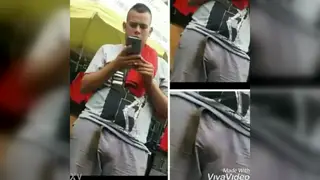 Amateur Guy Shows Off His Bulge in Chile