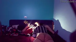 Amateur Pair Share a Quick Blowjob Before Friends Arrive