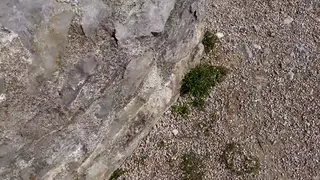 Voluptuous European BBW Sucks and Rides Outdoors at a Castle