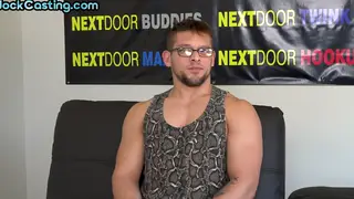 Muscular Jock Auditions with a Solo Handjob