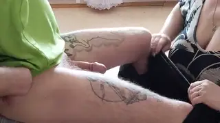 Curvy European MILF Delivers a Dominant Handjob in POV