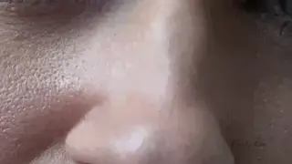 Blonde European MILF Smokes With Red Lips