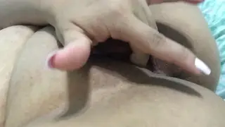 Busty Latina Teen Fingers Herself to Orgasm in Bed
