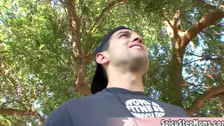 Busty Stepmom Seduces Coach During Outdoor Workout