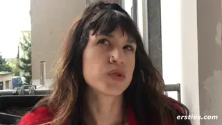 Brunette Teen Pleasures Hairy Pussy with Toy