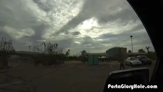 MILF Drains Multiple Strangers at an Outdoor Gloryhole