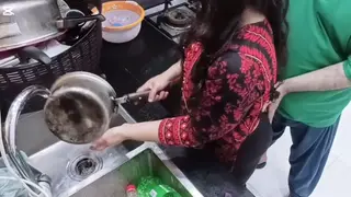 Indian Housemaid Gets Fucked in the Kitchen