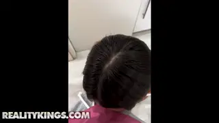 Latina Teen Rides Boyfriend After Sloppy Blowjob and Titjob